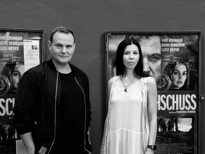 Devid Striesow. Actor. Franziska Stünkel. Director. Opening night of NAHSCHUSS.