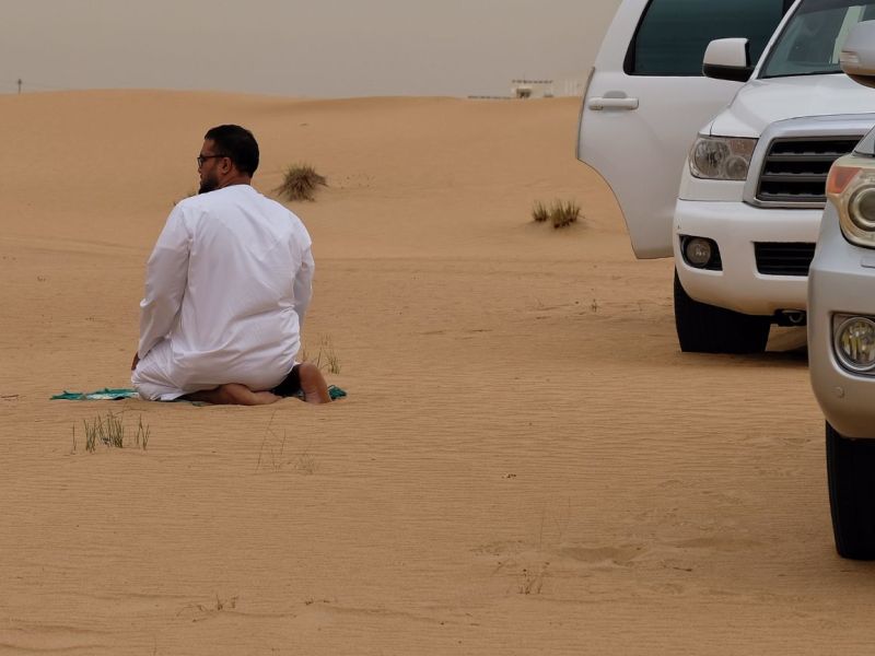 Worshipping. Nad Al Sheba.
