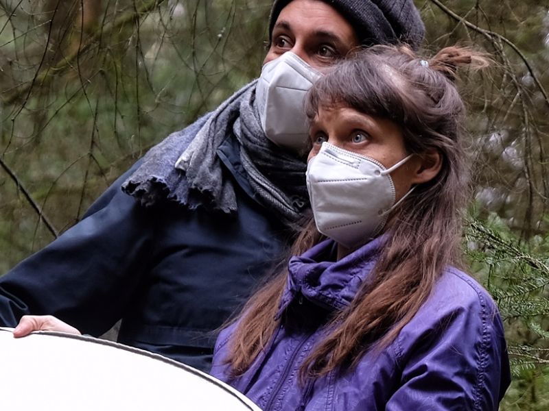 Dreharbeiten zu Der Wald. Regie Kerstin Steeb.