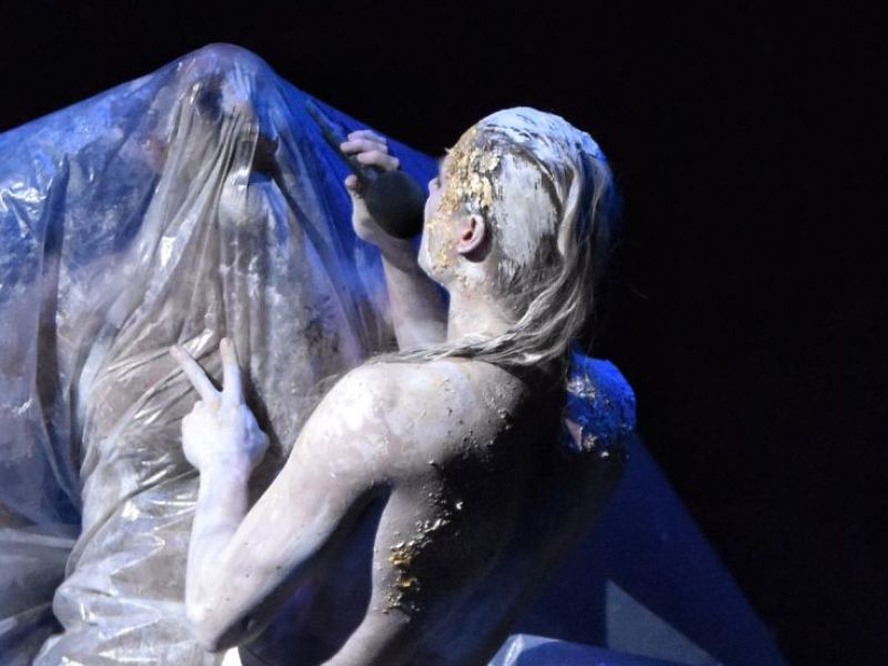 Apollon diving river Styx. Orpheus. Thalia Theater. Hamburg.